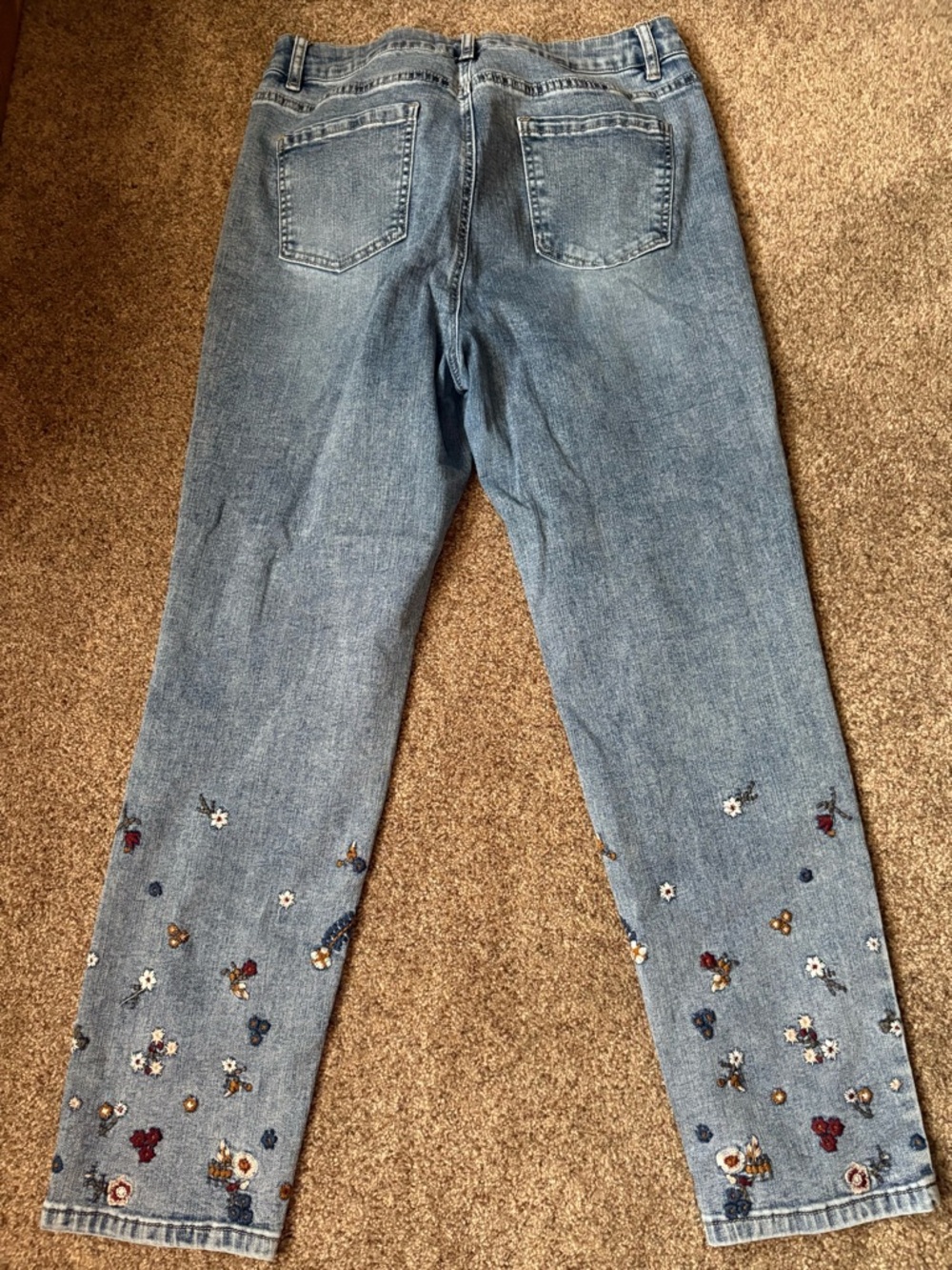 CHARLIE B Light Blue Embroidered Jeans - Picture 2 of 3